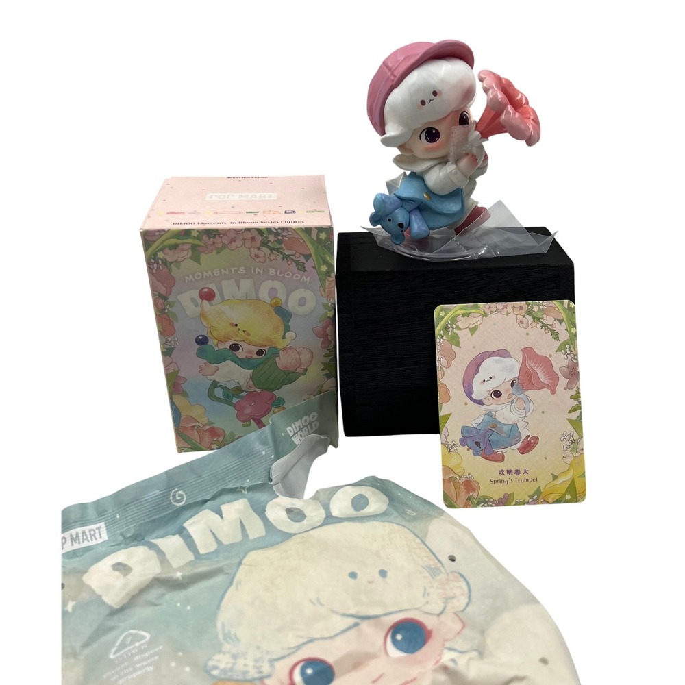 POP MART DIMOO Moments in Bloom Spring's Trumpet Figure Confirmed Blind Box Set
